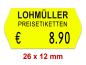 Preview: Preisetiketten 26×12 mm Leuchtfarbe