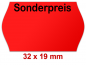 Preview: 32x19 mm rot Sonderpreis oben