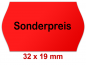 Preview: 32x19 mm rot Sonderpreis mittig