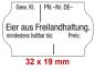 Preview: Preisetiketten mit einem MHD Standardaufdruck 26x16 mm weiß Randwölbung