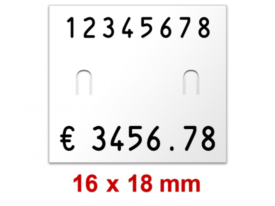 Preisetiketten 16x18 mm