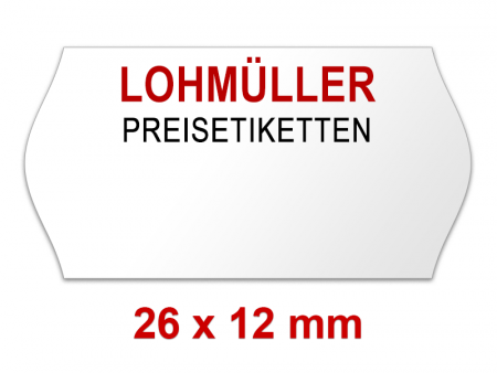Preisetiketten - Etikettengröße 26 x 12 mm