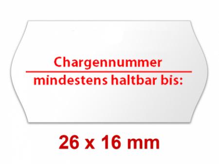 Preisetiketten 26 × 16 mm mit einem MHD- Standardaufdruck