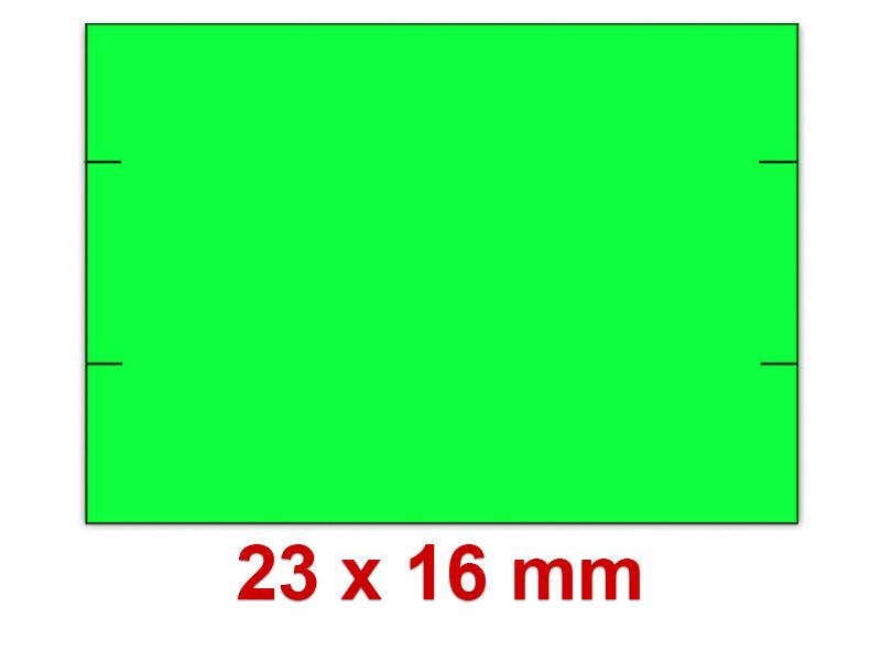 Preisetiketten 23x16 mm Leuchtfarbe Rechteck