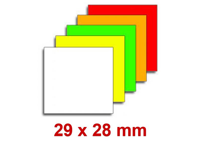 29x28 mm Etikettenspiegel farbig