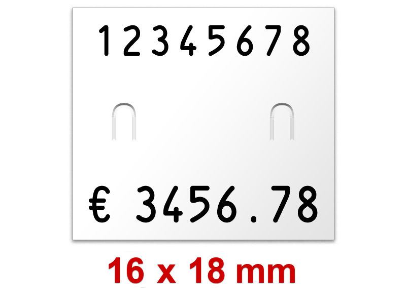Preisetiketten - Etikettengröße 16 x 18 mm