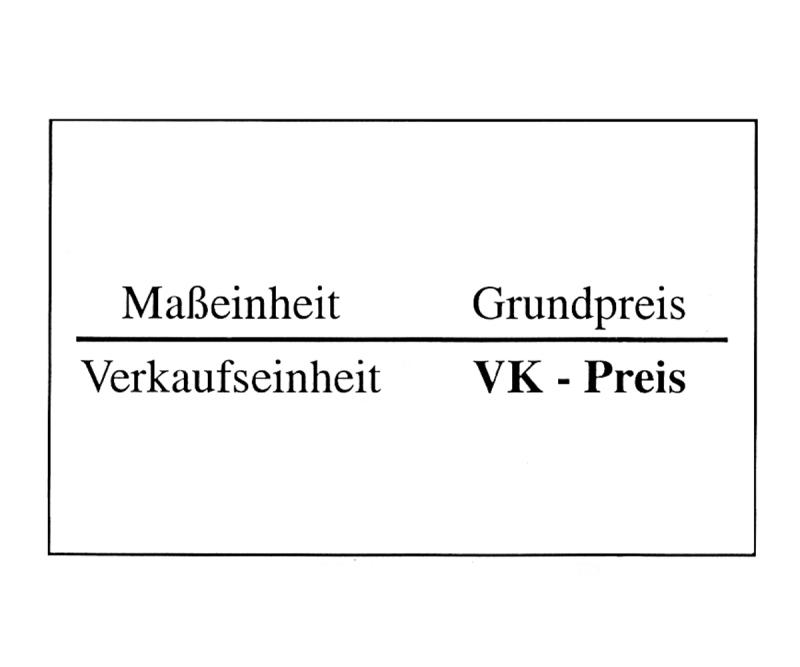 Etikettengröße 26 x 16 mm Grundpreise