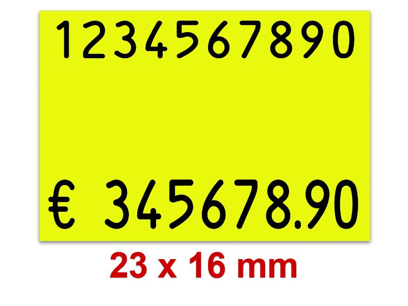 Preisetiketten 23x16 mm Leuchtfarbe Rechteck