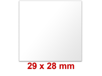 Outdoor Preisetiketten 29x28 mm Weiß Rechteck