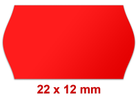 Preisetiketten 22x12 mm Leucht- und Standardfarben, Randwölbung