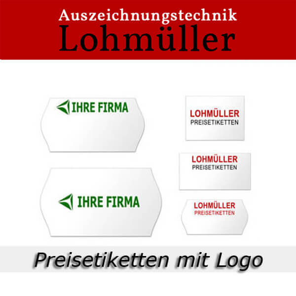 Preisetiketten mit Logo Aufdruck Rechteck oder Randwölbung Preisetiketten mit Logo Aufdruck Rechteck oder Randwölbung